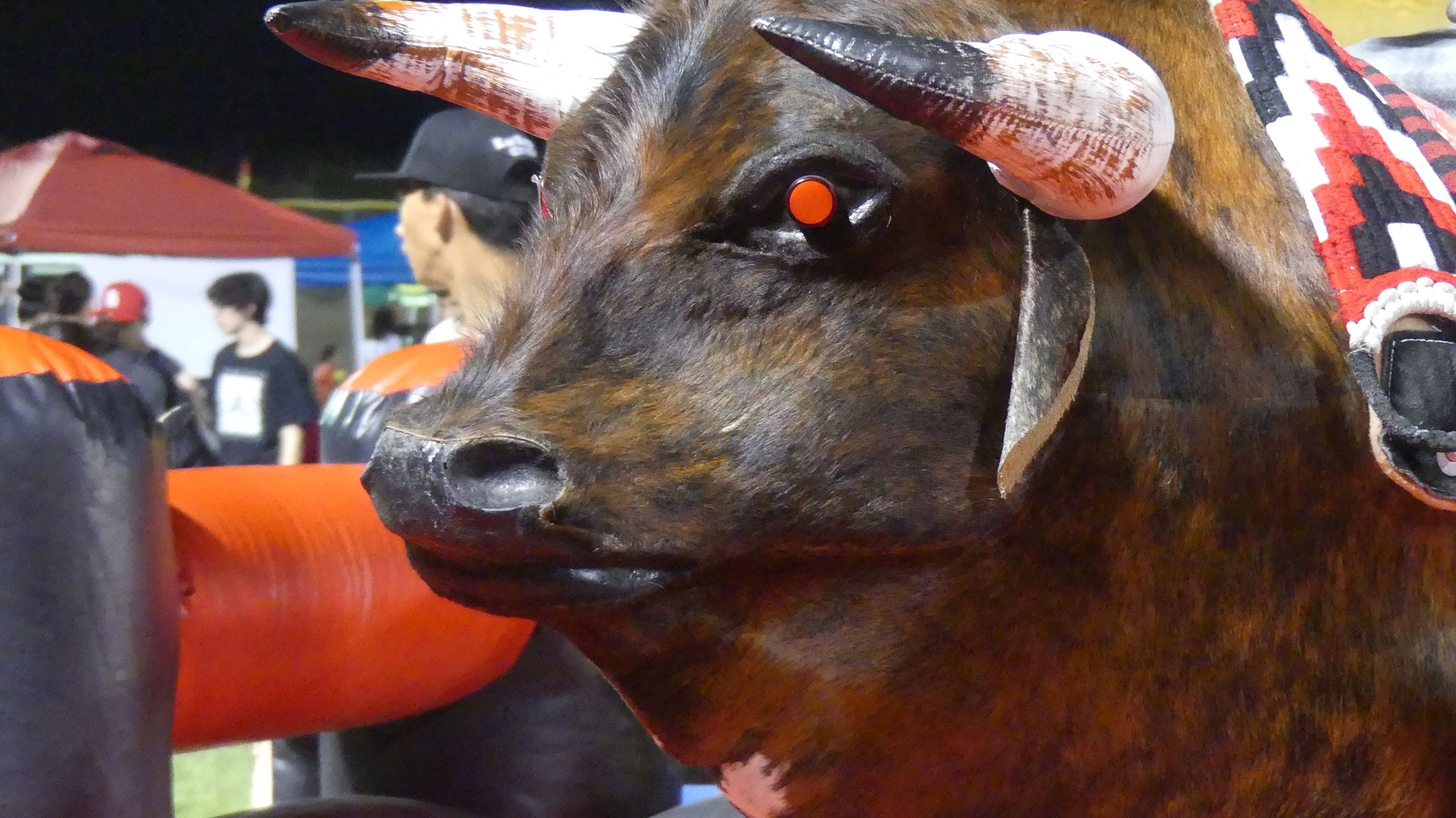 Mechanical bull from K & R RENTALS at 4th Friday